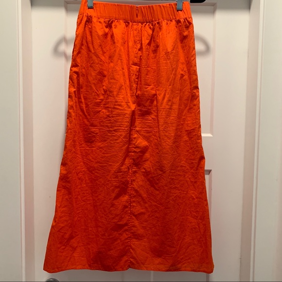 4US❣️COS orange midi skirt - Picture 2 of 6